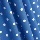 Flamenco Popeline 7mm Blau/Weiß Tupfen Druck - Ribes y Casals