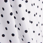 Flamenco Popeline 7mm Polka Dot Print Schwarz/Weiß - Ribes y Casals
