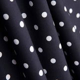 Flamenco Popeline 7mm Schwarz/Weiß Polka Dots Druck - Ribes y Casals