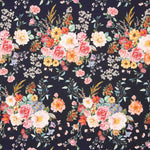 Flamenco Popeline Floral Print Schwarz - Ribes y Casals