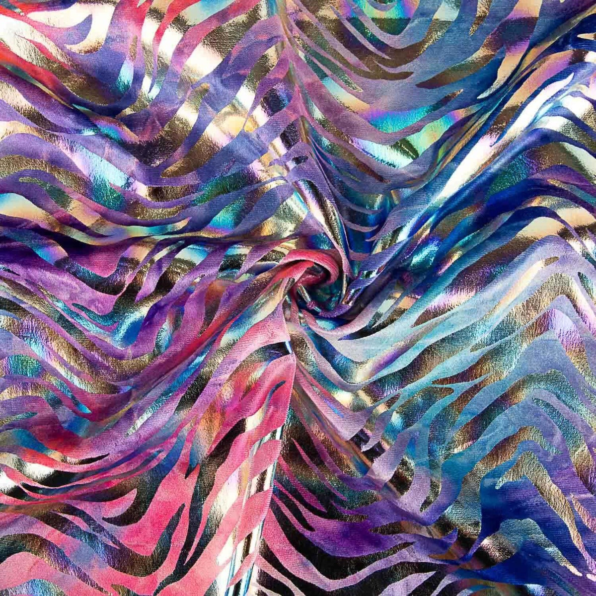 Holographischer Zebra-Velours-Ausschlagschutz Lilas - Ribes y Casals