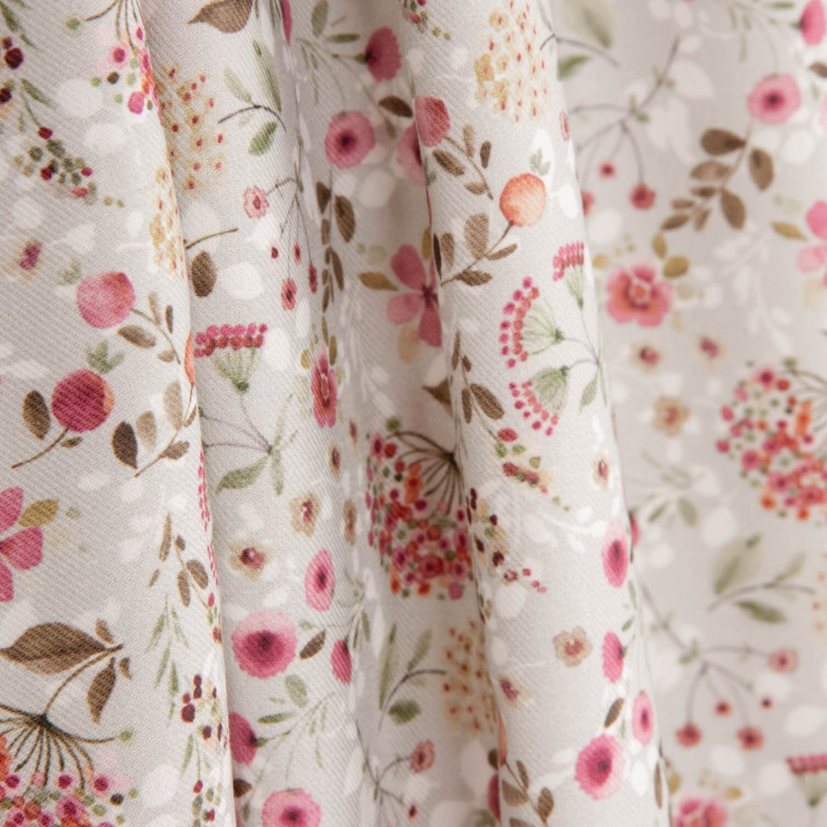 Viyela Cotton Dream Blumen Grau - Ribes y Casals