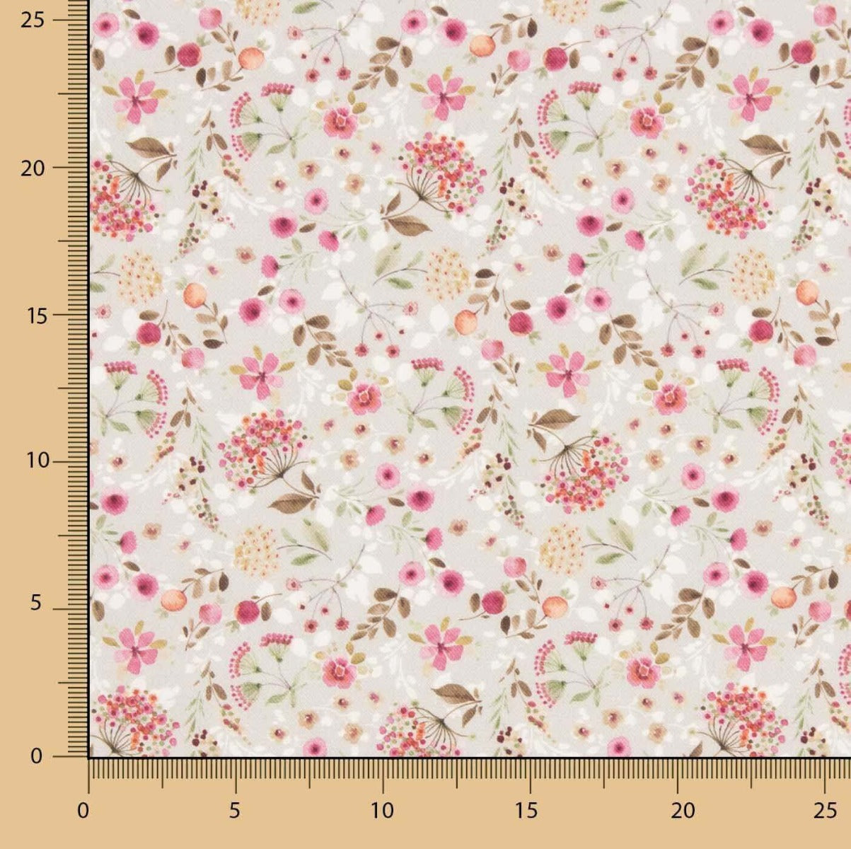 Viyela Cotton Dream Blumen Grau - Ribes y Casals
