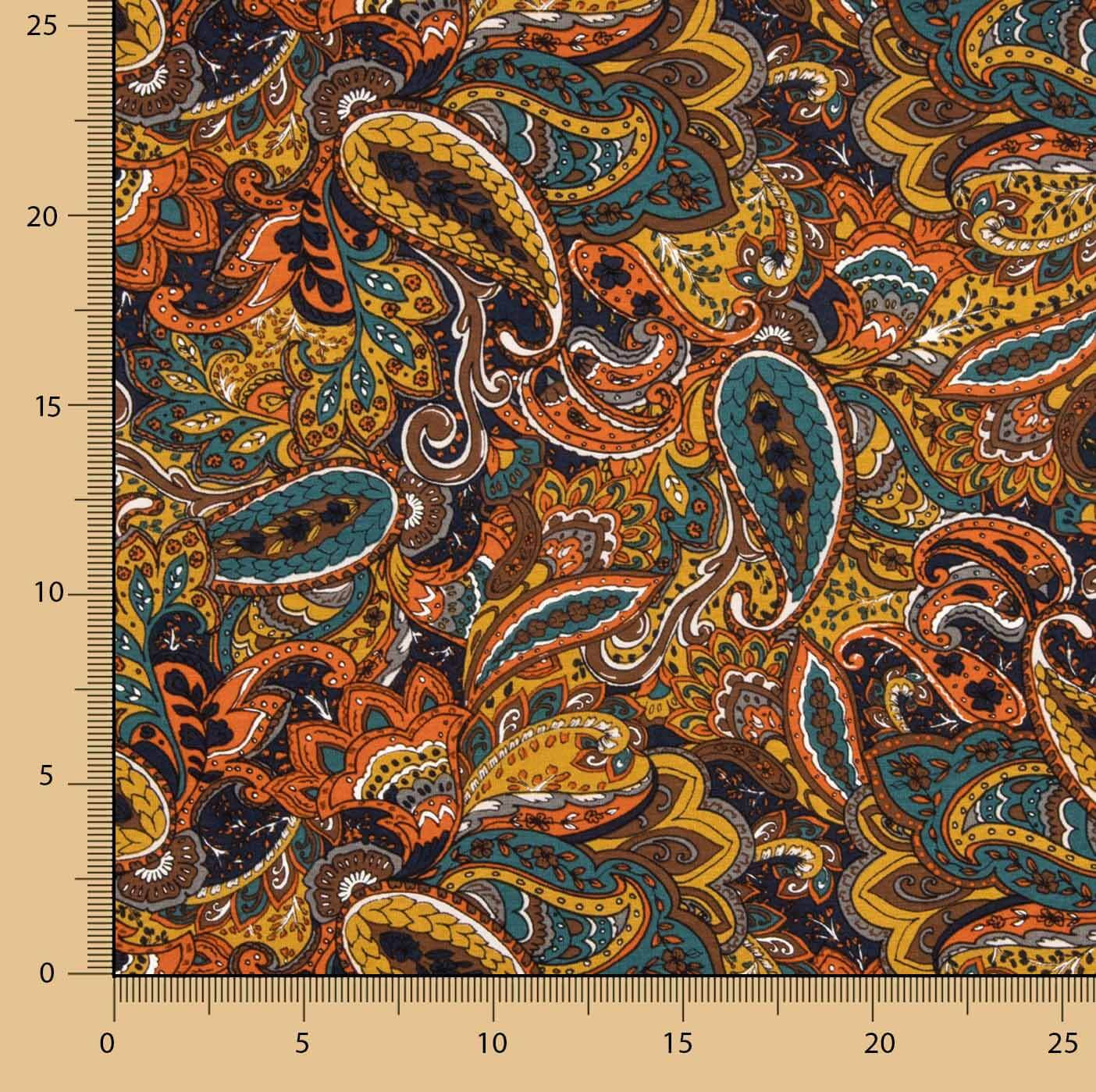 Mehrfarbiger Paisley-Bedruckung aus Viskosestoff - Ribes y Casals