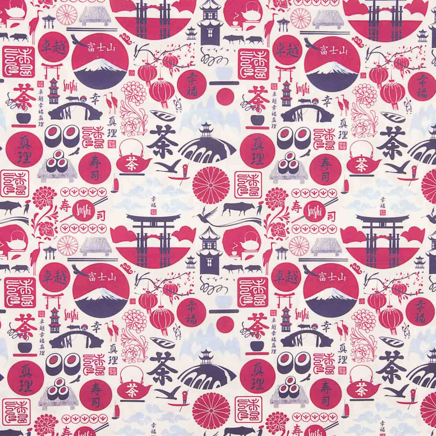 Nippon Bedruckte Baumwolle Popeline - Ribes y Casals