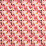 Baumwoll-Popeline Popeline mit Aquarell-Blumen-Druck Rosa 80 x 150 cm - Ribes y Casals