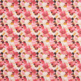Baumwoll-Popeline Popeline mit Aquarell-Blumen-Druck Rosa 80 x 150 cm - Ribes y Casals