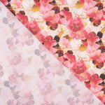 Baumwoll-Popeline Popeline mit Aquarell-Blumen-Druck Rosa 80 x 150 cm - Ribes y Casals
