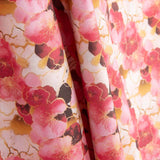 Baumwoll-Popeline Popeline mit Aquarell-Blumen-Druck Rosa 80 x 150 cm - Ribes y Casals