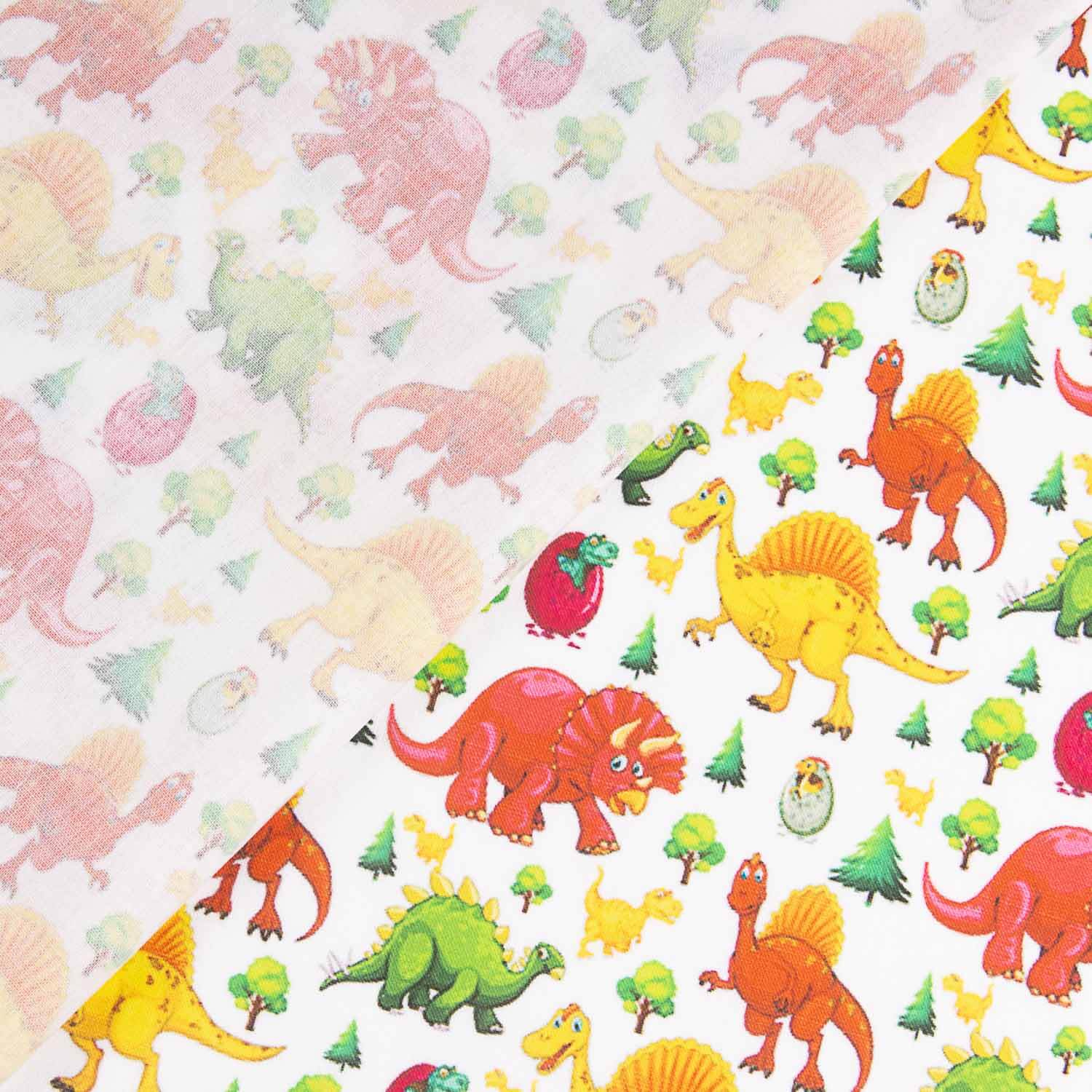 Dinosaurier bedruckte Baumwollpopeline für Kinder - Ribes y Casals