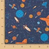 Bedruckte Baumwolle Popeline Kinder-Universum - Ribes y Casals