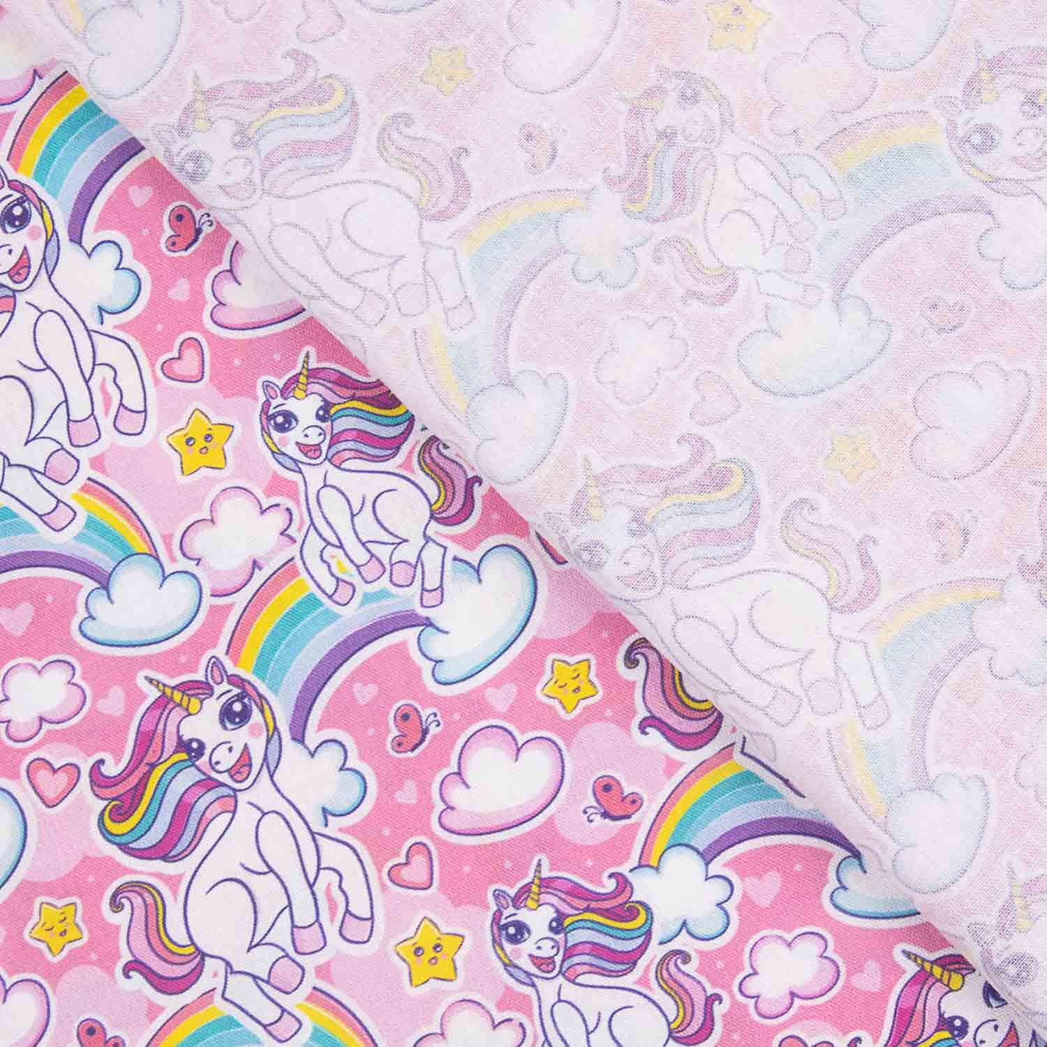 Einhörner und Regenbögen Baumwollpopeline - Ribes y Casals