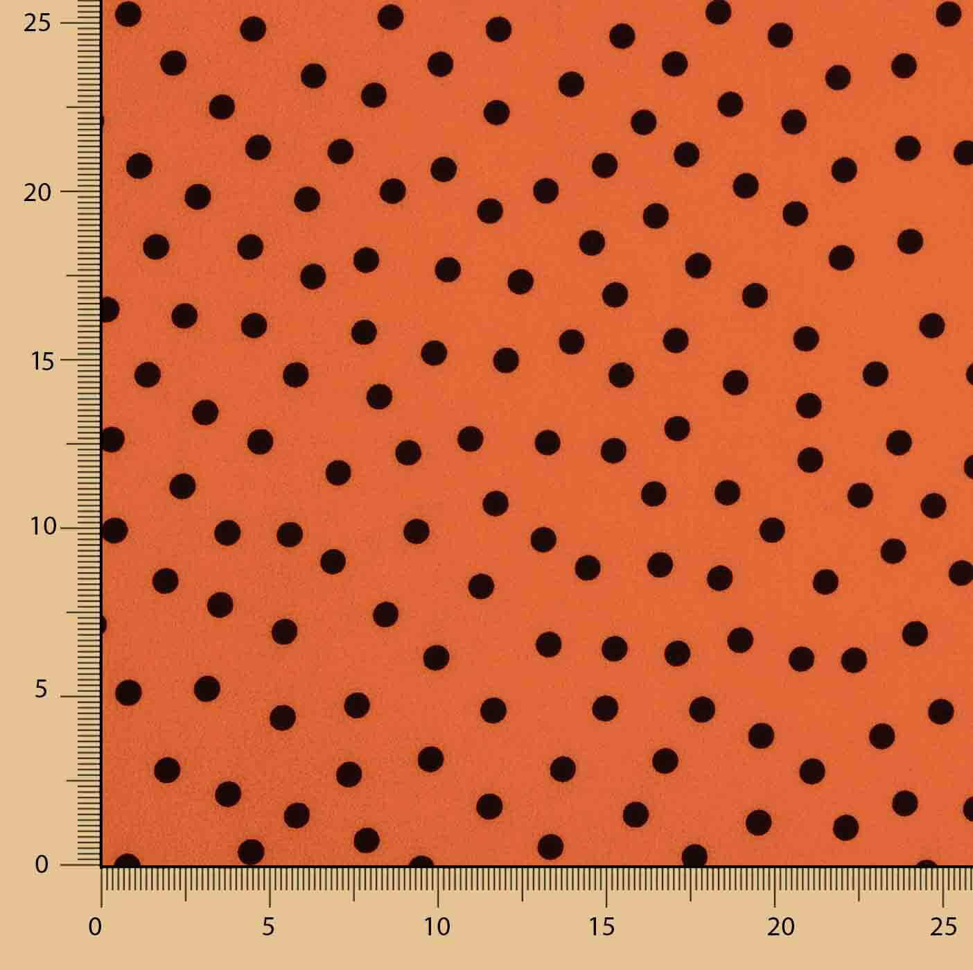 Koshibo Polka Dots 7 mm Burnt Orange / Schwarz - Ribes y Casals