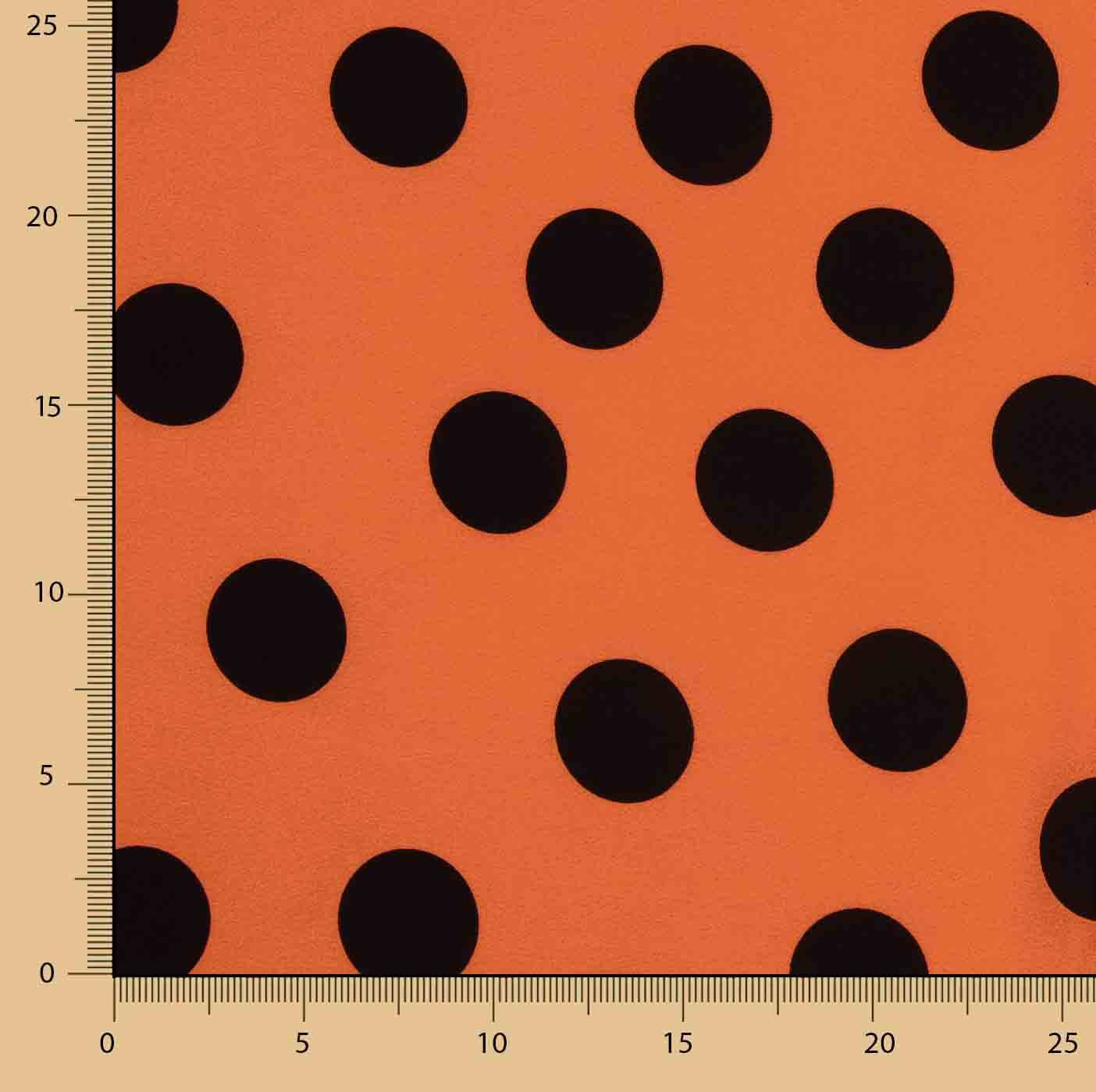 Koshibo Polka Dots 33 mm Burnt Orange / Schwarz - Ribes y Casals