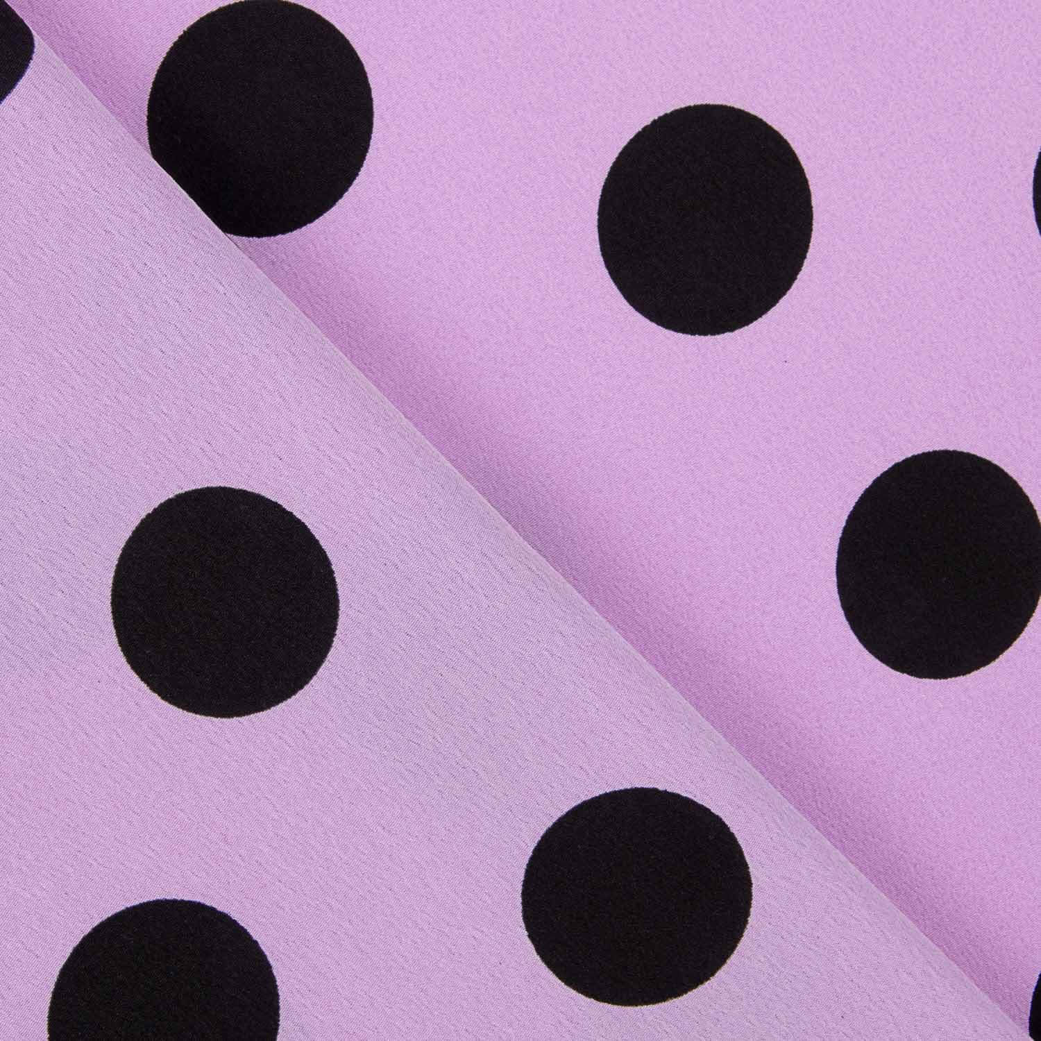 Koshibo Polka Dots 33 mm Mauve / Schwarz - Ribes y Casals
