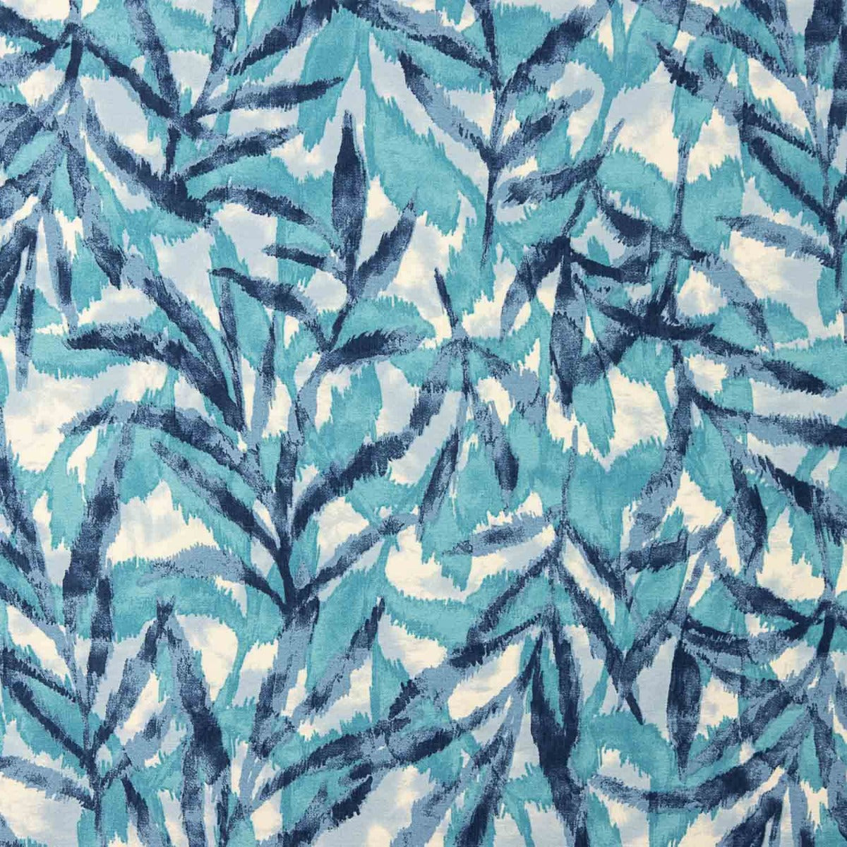 Krepp Viskose Dschungel Chic Blau - Ribes y Casals