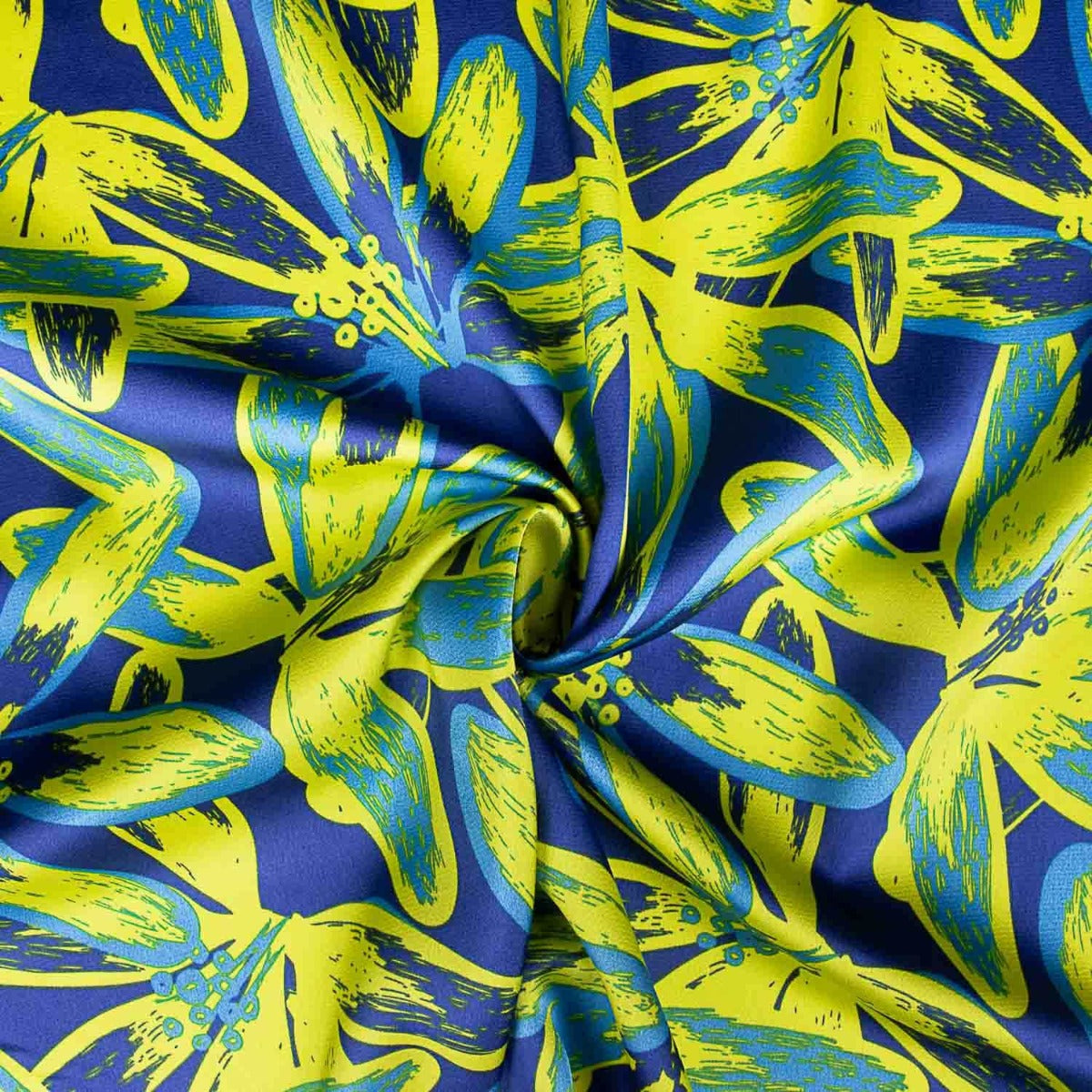 Kreppsatin Tropic Blue - Ribes y Casals