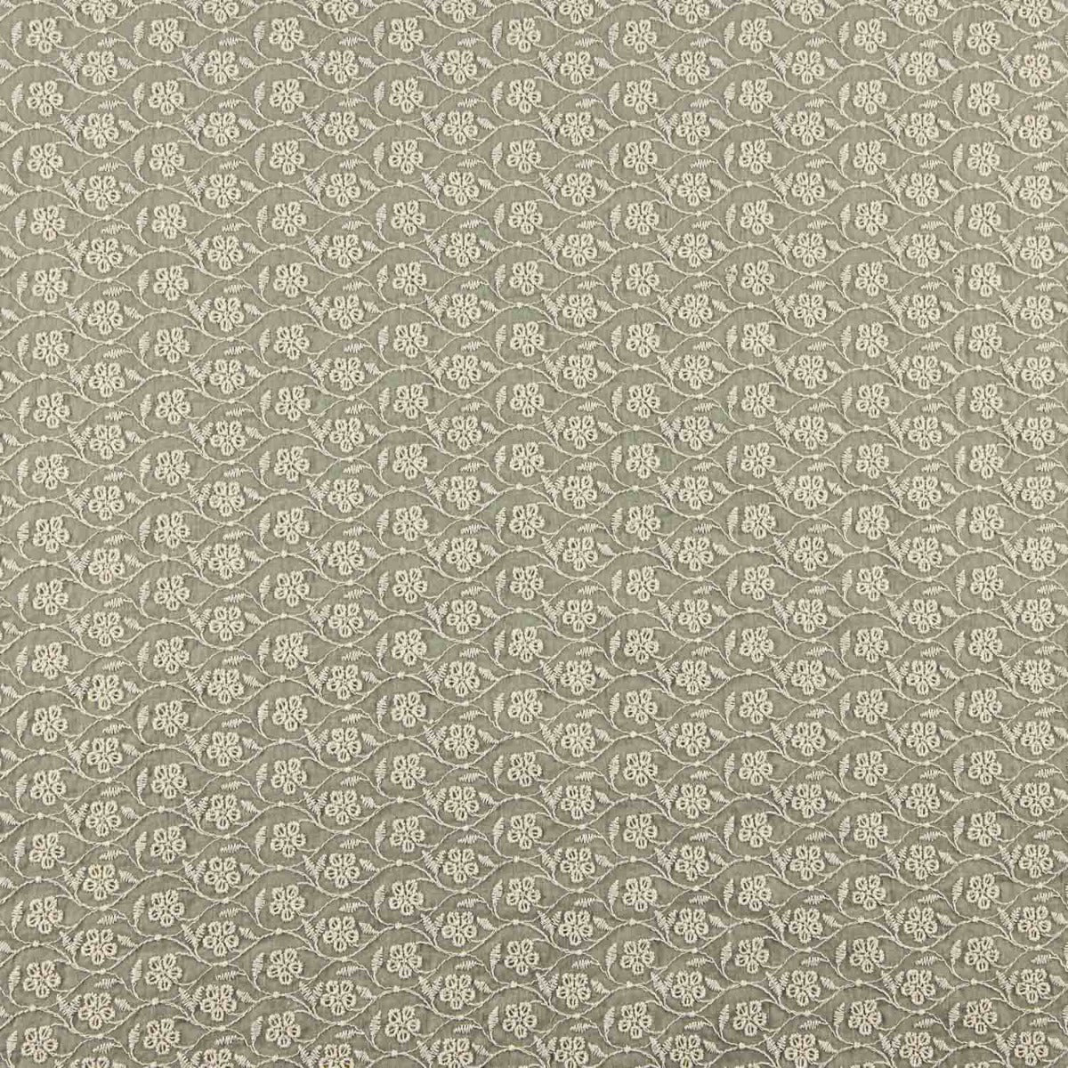 Voile Stickerei Magnolia Soft Green - Ribes y Casals