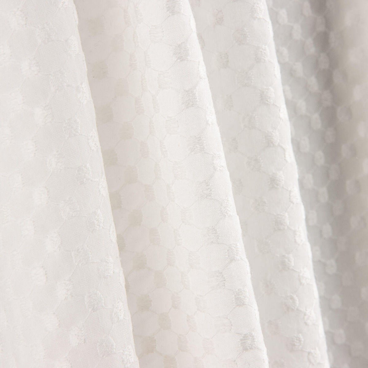 Voile Stickerei Mond Weiß Natur - Ribes y Casals