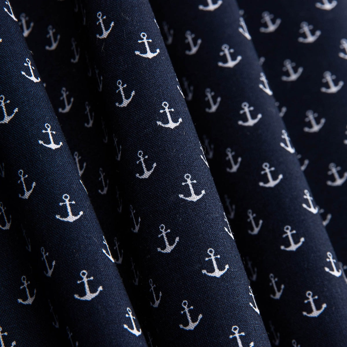 Marineblaue Anker-Popeline - Ribes y Casals