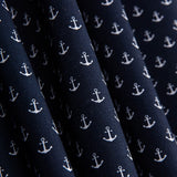 Marineblaue Anker-Popeline - Ribes y Casals