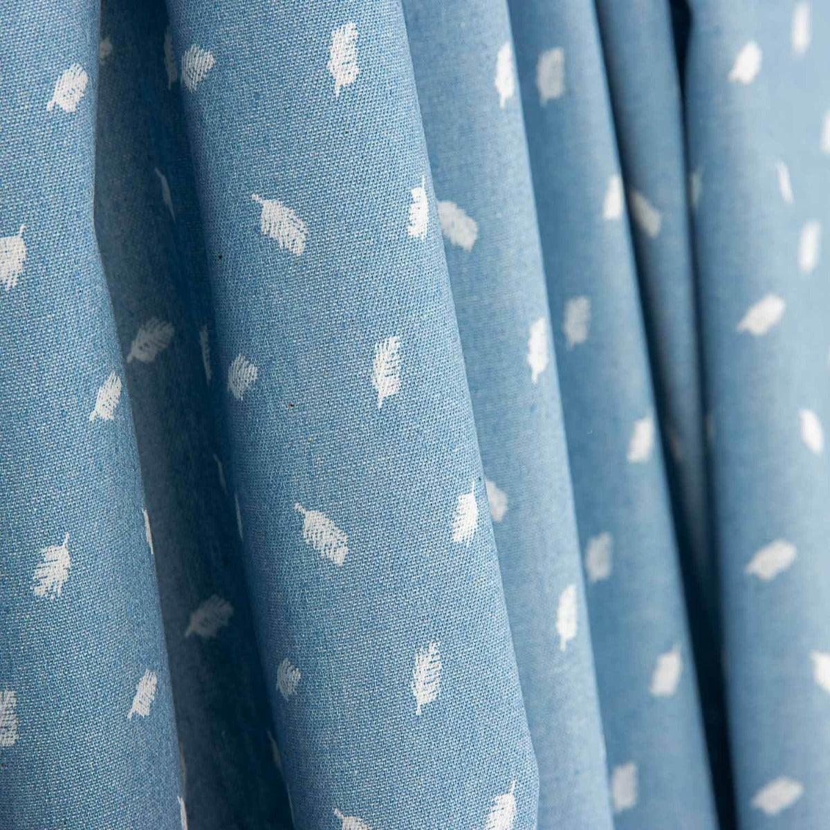 Denim Hemd Hemd Hemd Denim Hellblau Blätter - Ribes y Casals