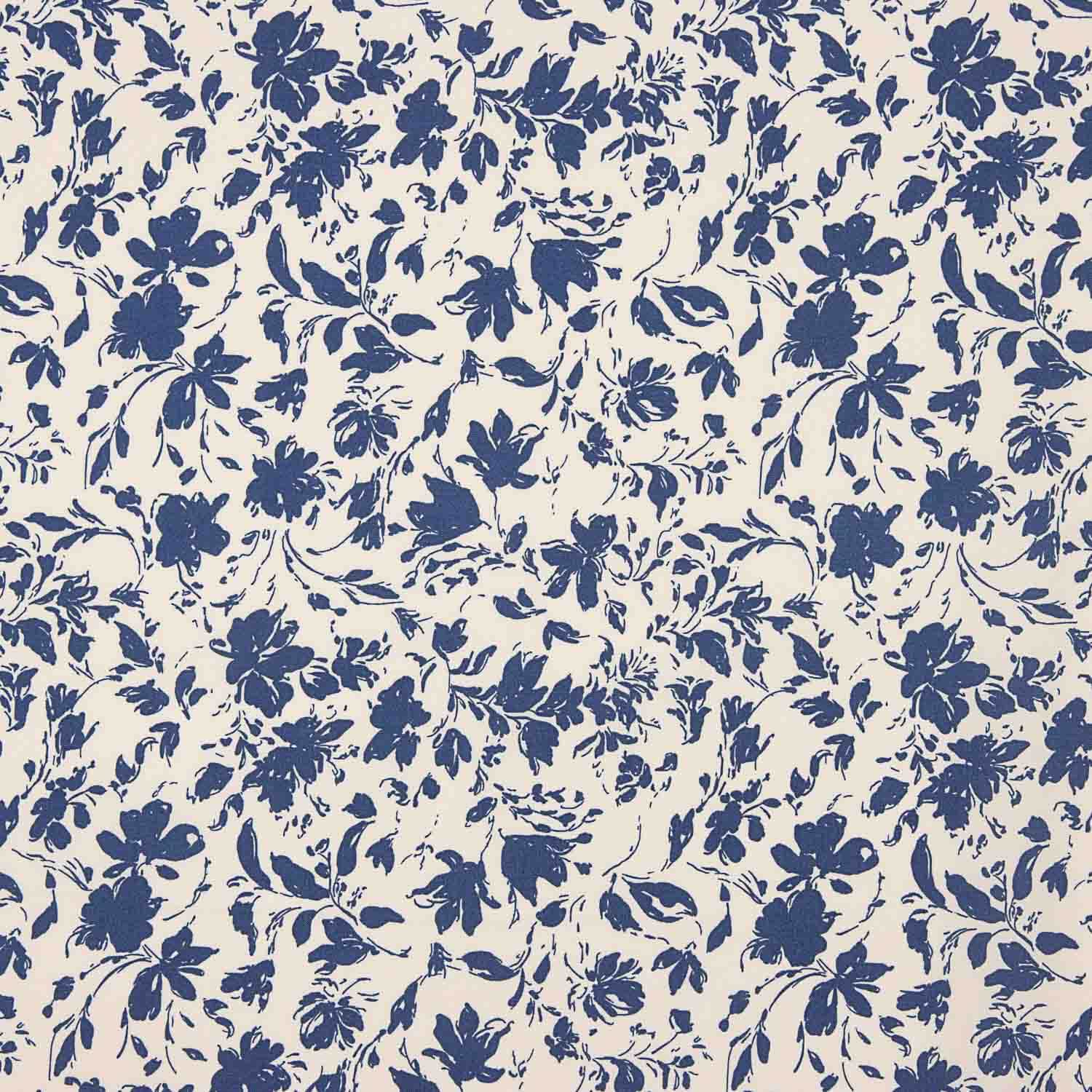 Bamboo Floral Popeline Blau - Ribes y Casals