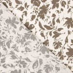 Bambus-Popeline Floral Taupe - Ribes y Casals