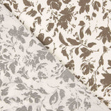 Bambus-Popeline Floral Taupe - Ribes y Casals