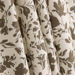 Bambus-Popeline Floral Taupe - Ribes y Casals
