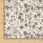 Bambus-Popeline Floral Taupe - Ribes y Casals