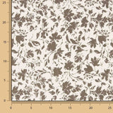 Bambus-Popeline Floral Taupe - Ribes y Casals