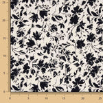 Bamboo Floral Schwarz Popeline - Ribes y Casals