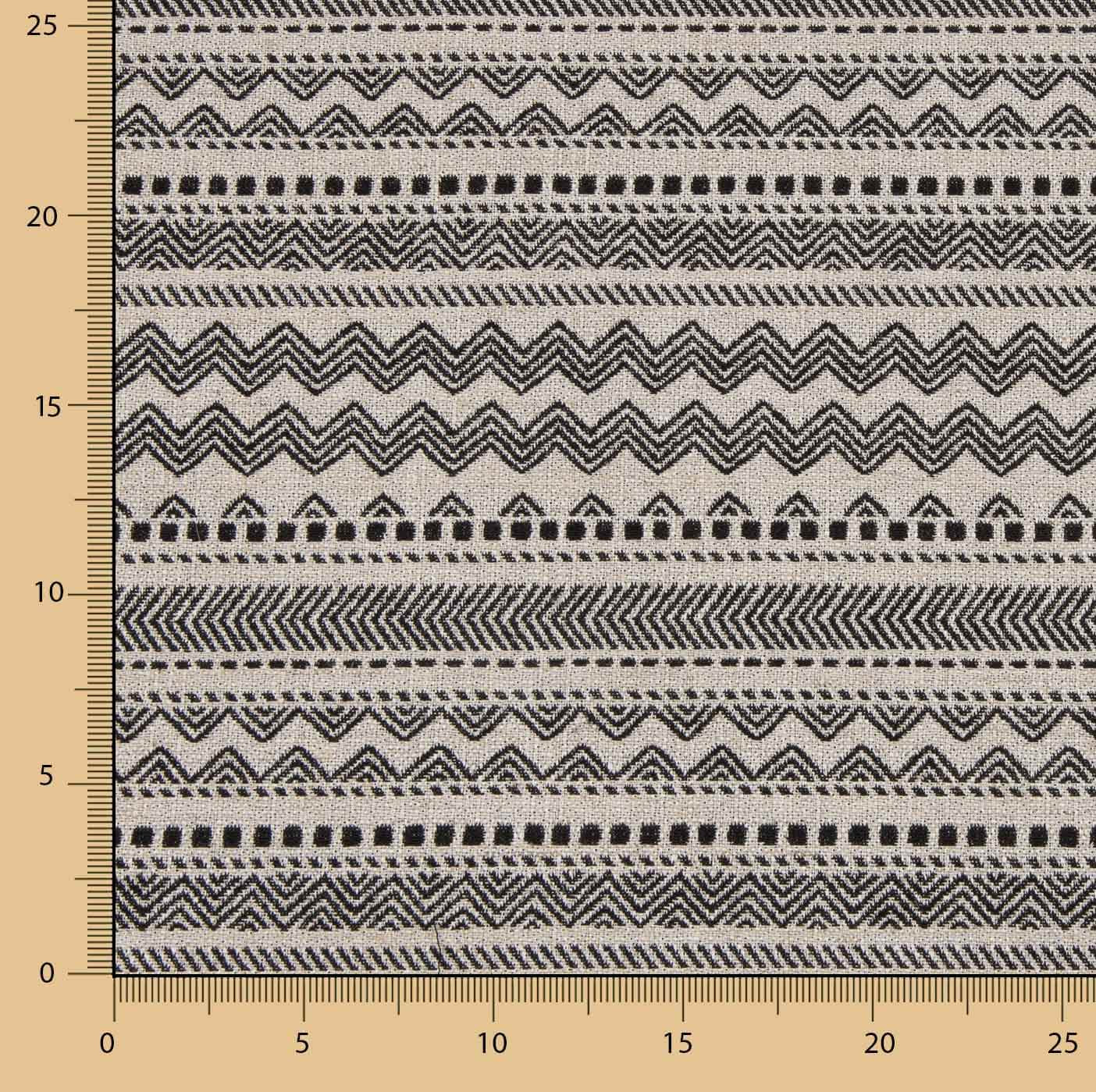 Canvas-Jacquard-Polsterung Ethnisch Schwarz - Ribes y Casals
