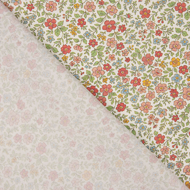 Viyela bedruckt mit Pradera-Coral-Muster - Ribes y Casals