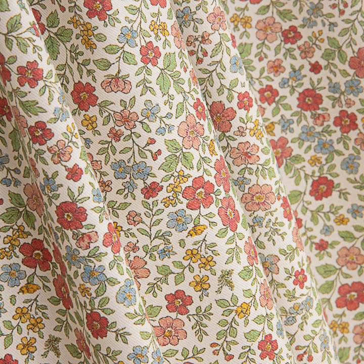 Viyela bedruckt mit Pradera-Coral-Muster - Ribes y Casals