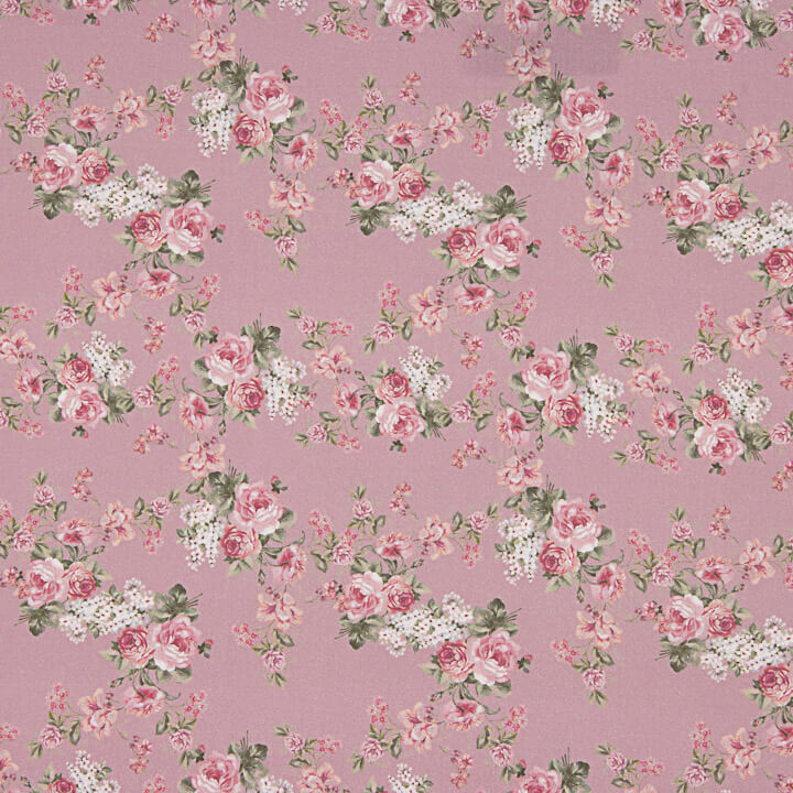 Viyela bedruckt mit Rosenmuster „Provenza Rosa“ - Ribes y Casals