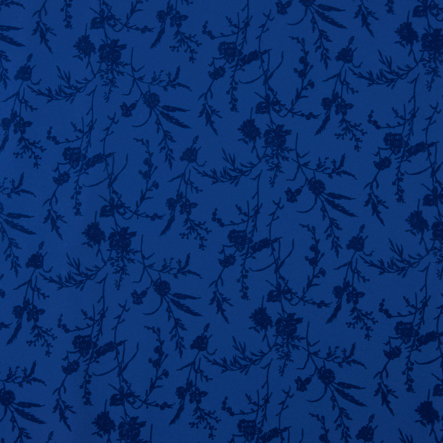 Koshibo Blue Beflockte blaue Blumen Intensives Blau - Ribes y Casals