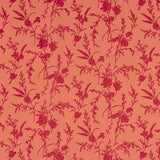 Stoffrest Koshibo Coral mit Flockdruck und fuchsiafarbenen Blumen – verschiedene Maße x Breite 150 cm - Ribes y Casals