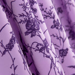 Koshibo Mauve Beflockte Mauve Blumen Intensives Flieder - Ribes y Casals