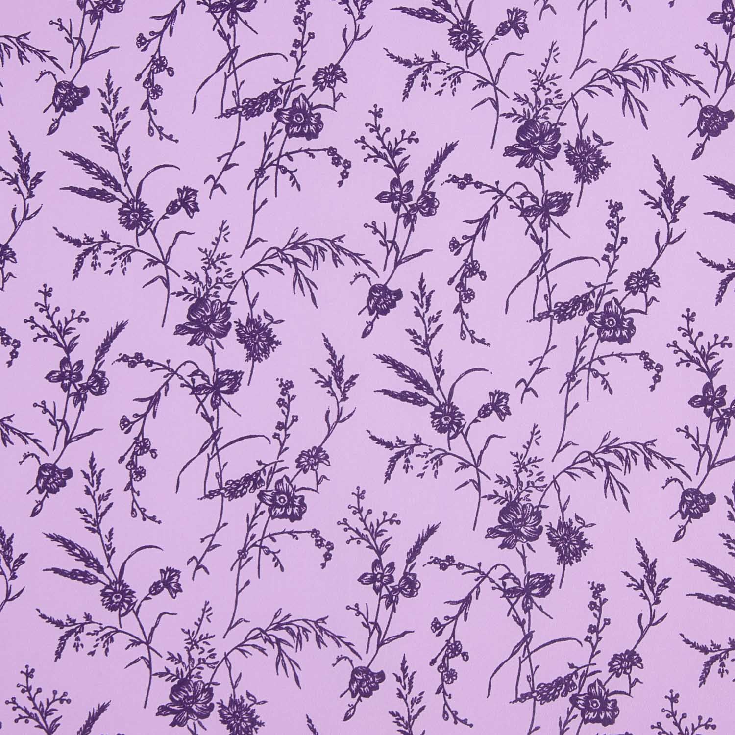 Koshibo Mauve Beflockte Mauve Blumen Intensives Flieder - Ribes y Casals