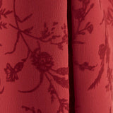 Stoffrest Koshibo Rot mit floralen Applikationen – verschiedene Maße x Breite 150 cm - Ribes y Casals