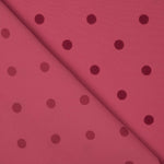 Stoffrest Koshibo Erdbeere Flockdruck Punkte Fuchsia – verschiedene Maße x Breite 150 cm - Ribes y Casals