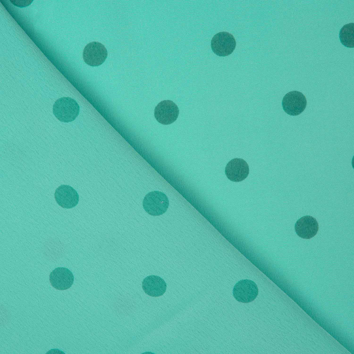 Koshibo Türkis beflockt Polka Dot Grün - Ribes y Casals