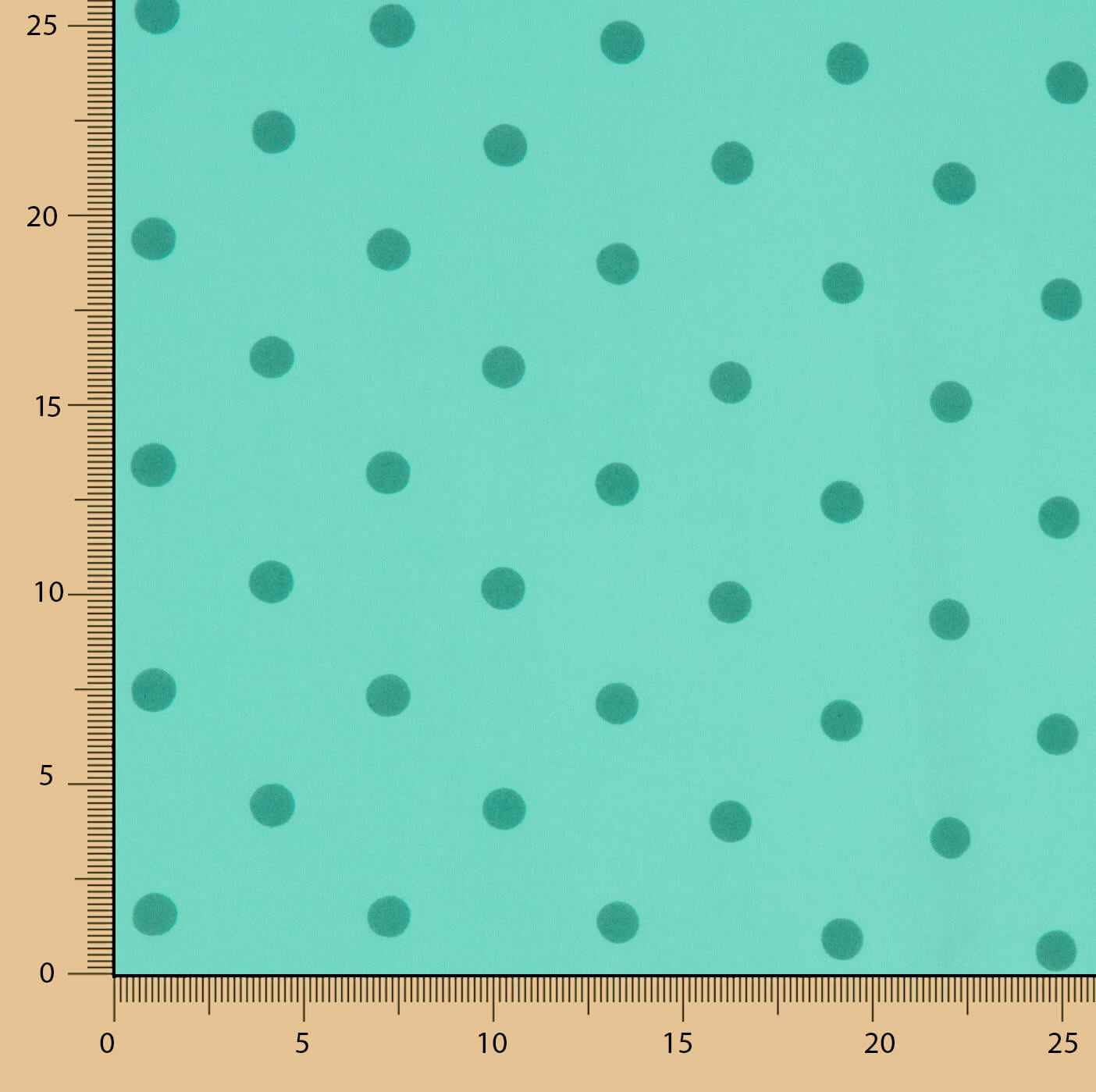 Koshibo Türkis beflockt Polka Dot Grün - Ribes y Casals