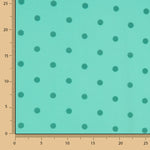 Koshibo Türkis beflockt Polka Dot Grün - Ribes y Casals