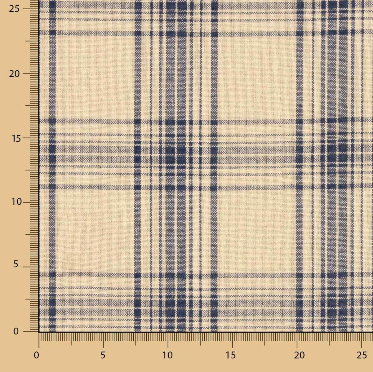 Restposten: Bedruckte Matte mit blauem Karomuster – verschiedene Maße x Breite 160 cm - Ribes y Casals