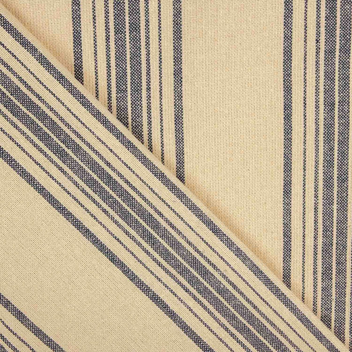 Stoffrest: Bedruckte Matte mit blauen Streifen – verschiedene Maße x Breite 160 cm - Ribes y Casals