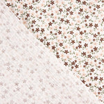 Baumwollmusselin, zarte Blumen, heller Hintergrund - Ribes y Casals