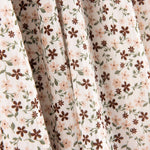 Baumwollmusselin, zarte Blumen, heller Hintergrund - Ribes y Casals